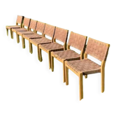 8 chairs model 611 Alvar Aalto Finland 1930s