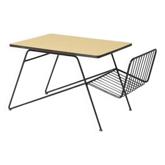 Black and yellow coffee table by Gastone Rinaldi