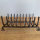Large 19th century wrought iron log rack