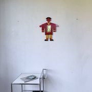 Child's character painted wooden mirror
