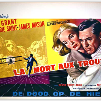 Affiche originale du film "la mort aux trousses"