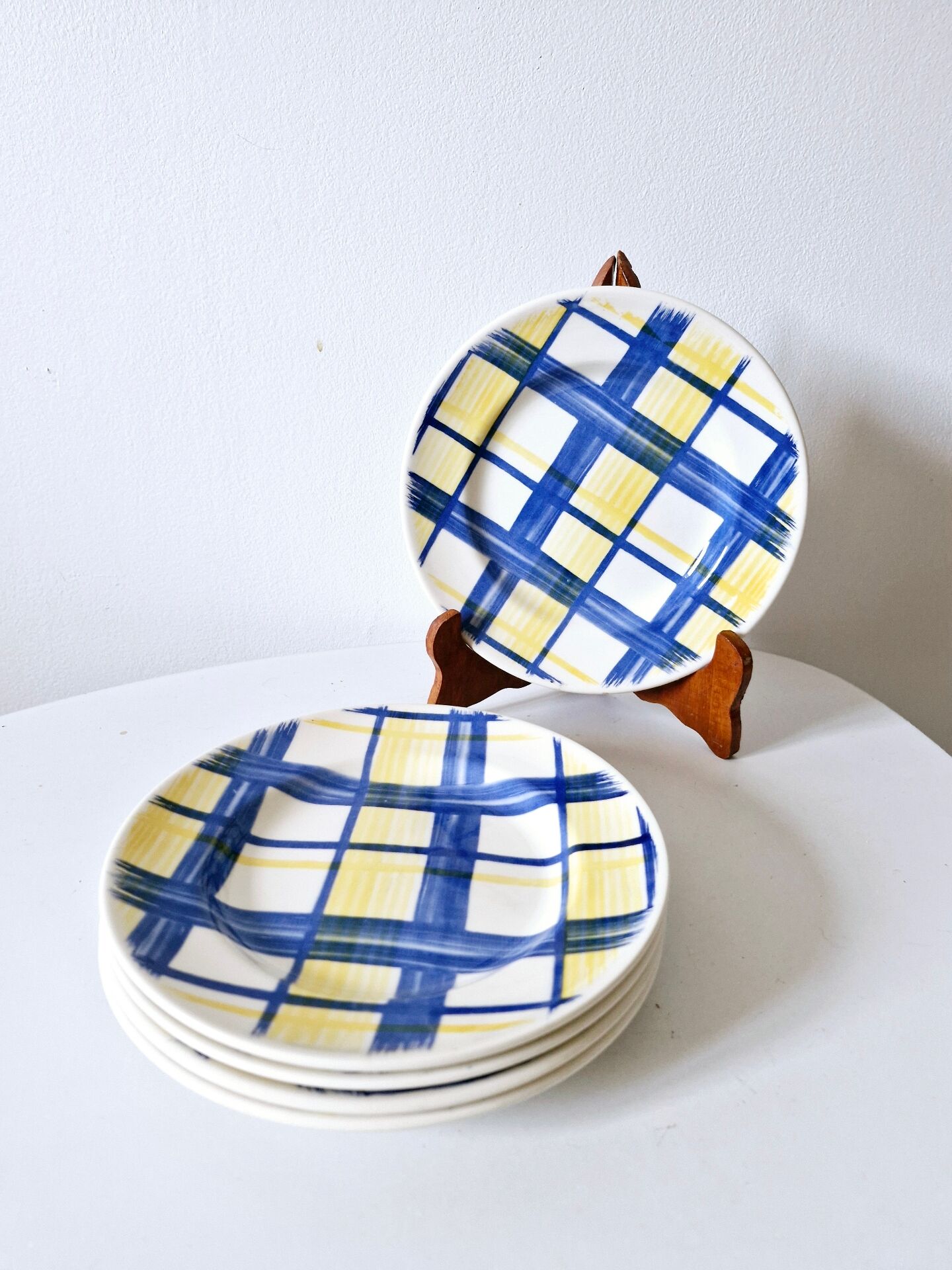 5 assiettes à dessert vintage anglaises