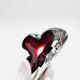 Trilobe Murano Sommerso Ruby Red & Solid Crystal Pocket Vase