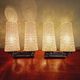 Pair of double wall lights in glass and blue lacquered metal, 1950s-60s