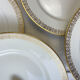 8 porcelain plates limoges w. guerin & cie blanche dorée