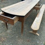 Very large farm table with its 2 benches