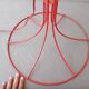 Design lamp italy 180cm red tubular Red floor Lamp designer light italy 1970
