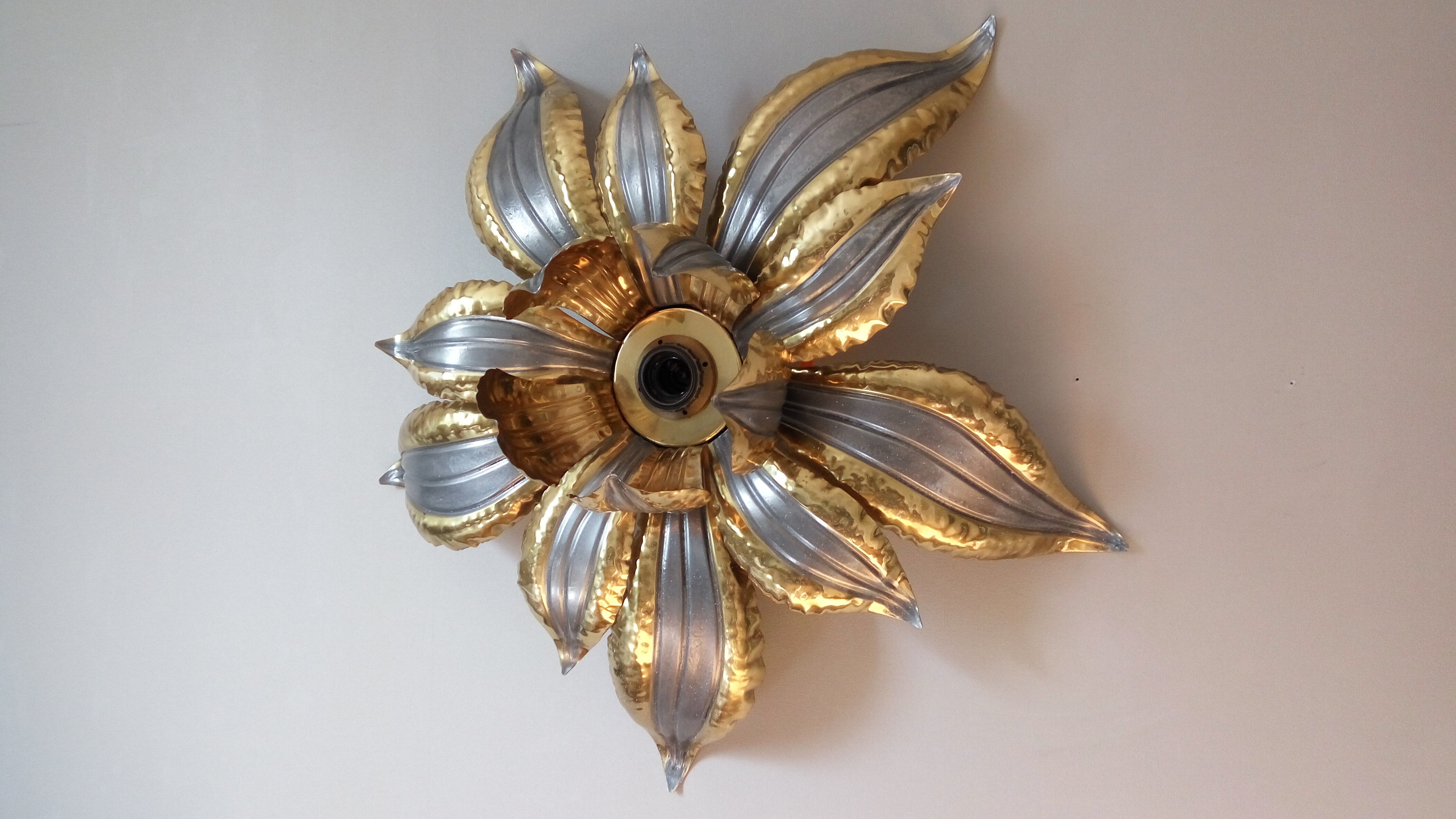 Brass flower applique