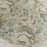 Banquette 2 places en tissu fleuri, années 1950