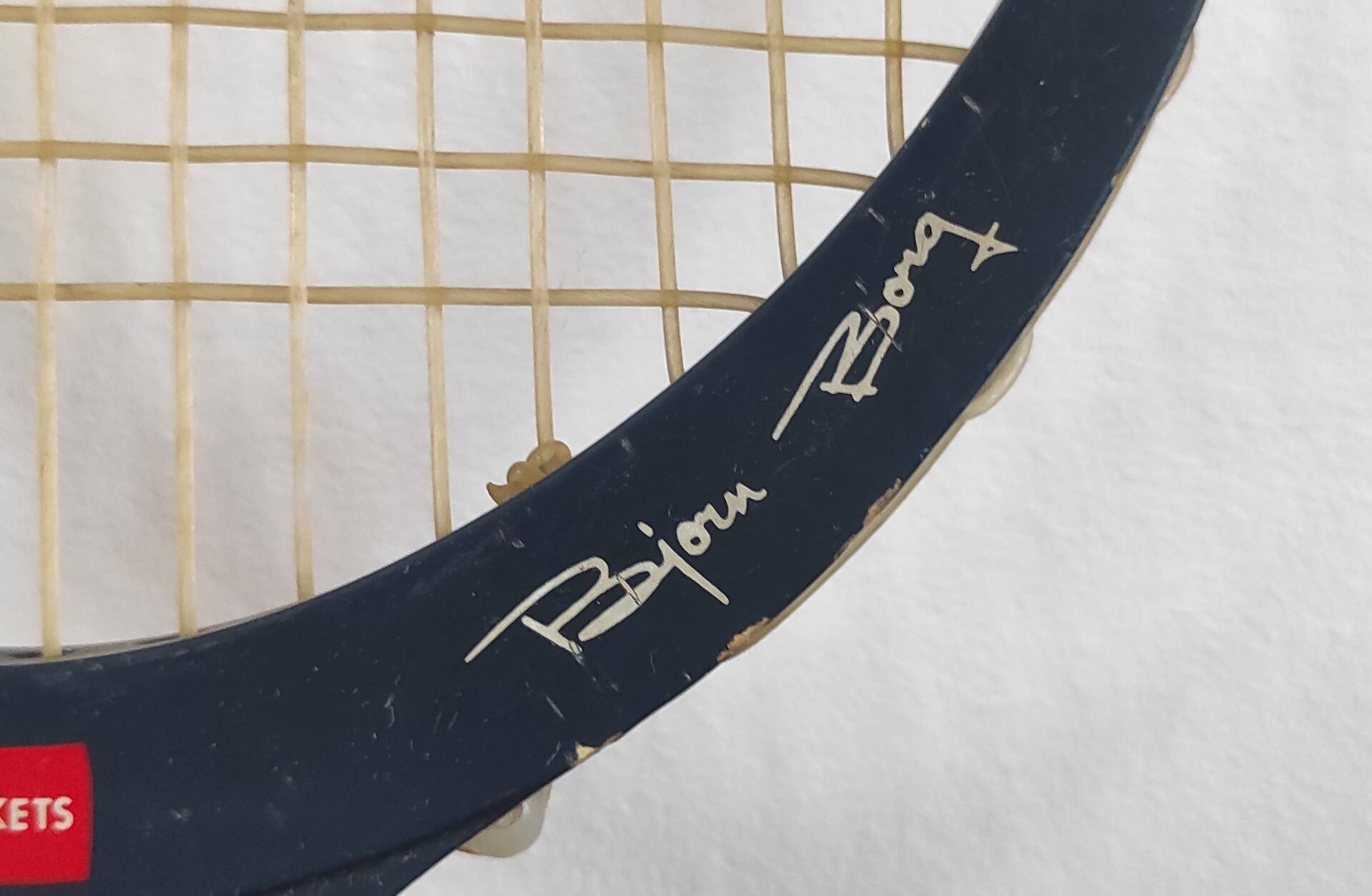 Vintage wooden tennis racket