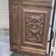Cupboard door, decorative panel in antique carved fruit wood