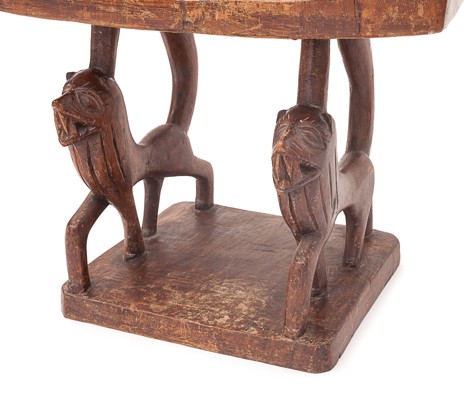 Set of 4 carved armchairs, 1950