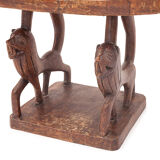 Set of 4 carved armchairs, 1950