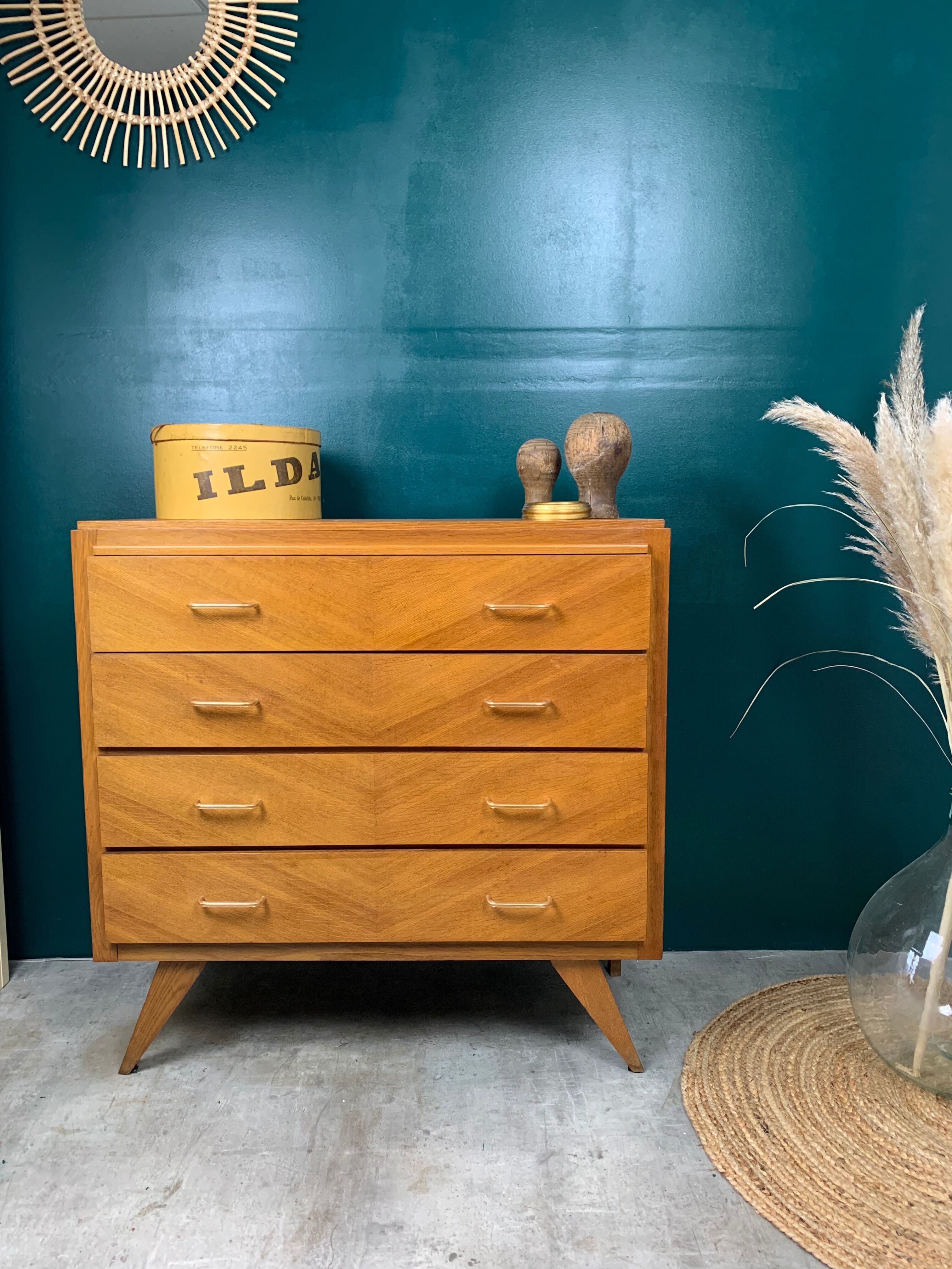 Dresser with vintage compass feet