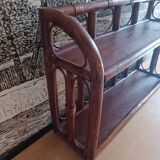 Vintage rattan wall shelf