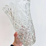 Large moulded glass vase - 1970s/80s