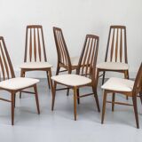 Chaises Eva en Teck par Niels Koefoed pour Koefoeds Hornslet, 1960s, Set de 6