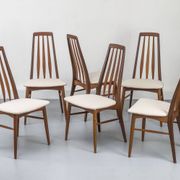 Chaises Eva en Teck par Niels Koefoed pour Koefoeds Hornslet, 1960s, Set de 6