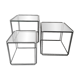 3 tables gigognes Max Sauze pour Isocèle 1970s