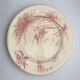 6 vintage pink Shabby dessert plates seen from the east