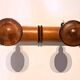 Coat rack "bamboo" with 4 old hooks.