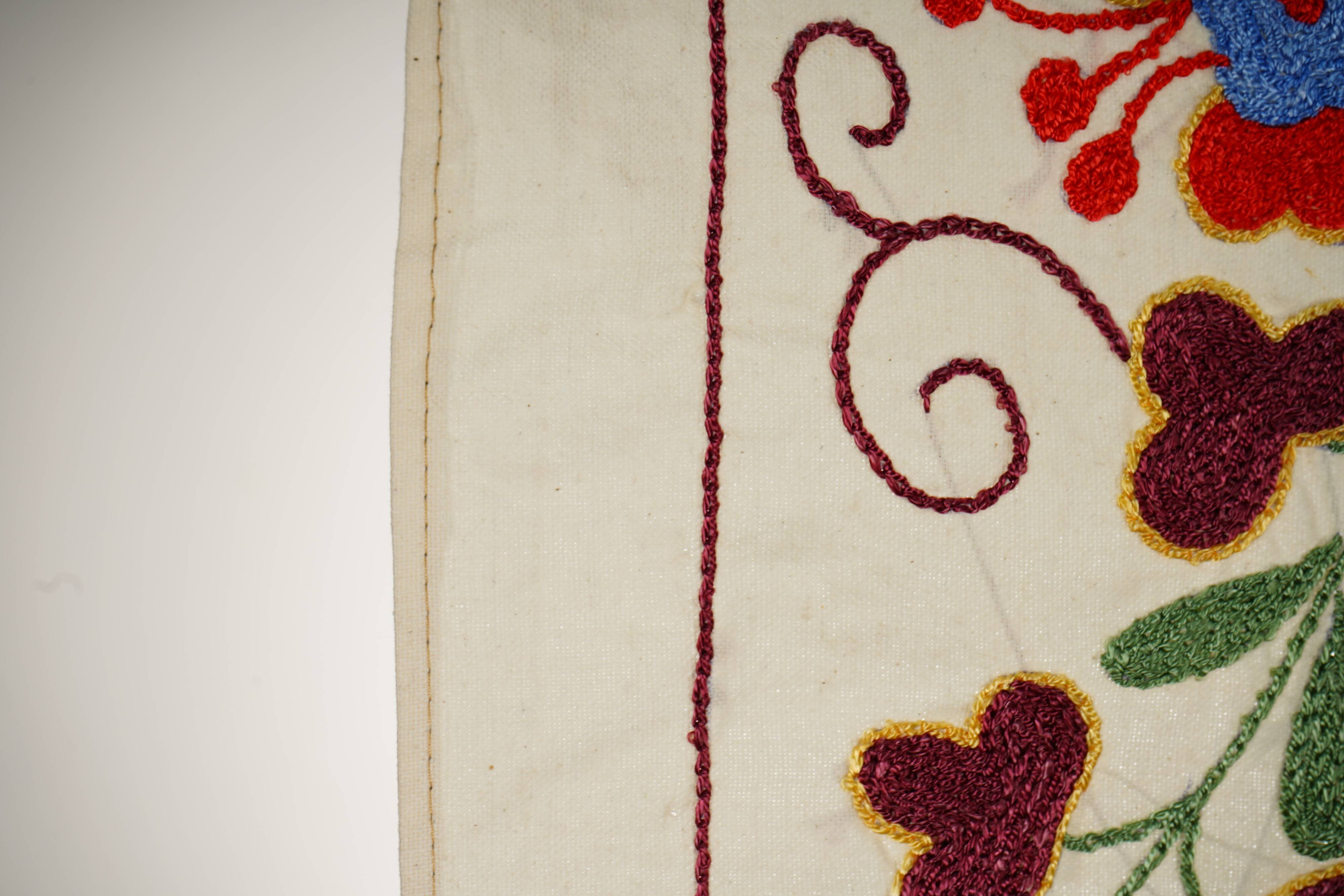 Hand-knotted rug, vintage Turkish rug 44x96 cm