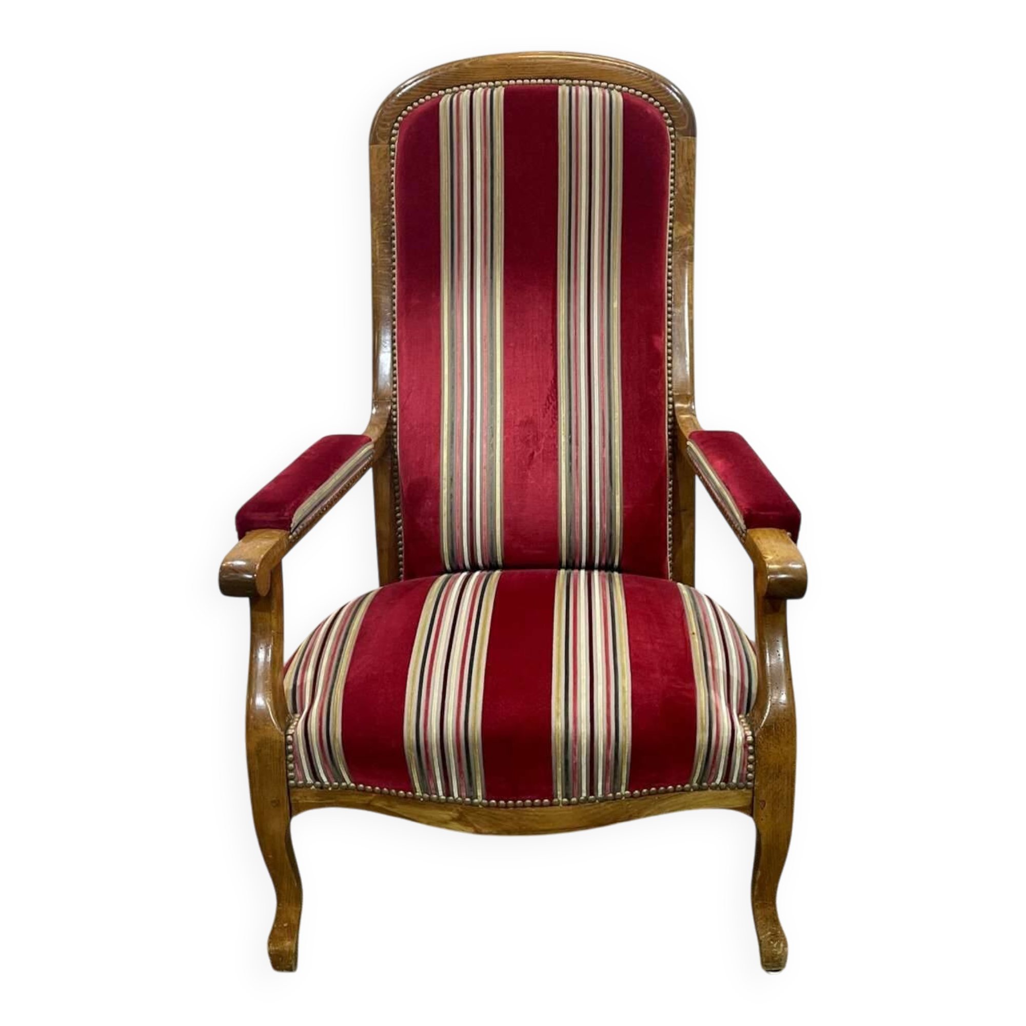Late 19th century Voltaire armchair in beech
