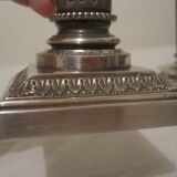 Pair of candlesticks Cailar Bailard silver metal