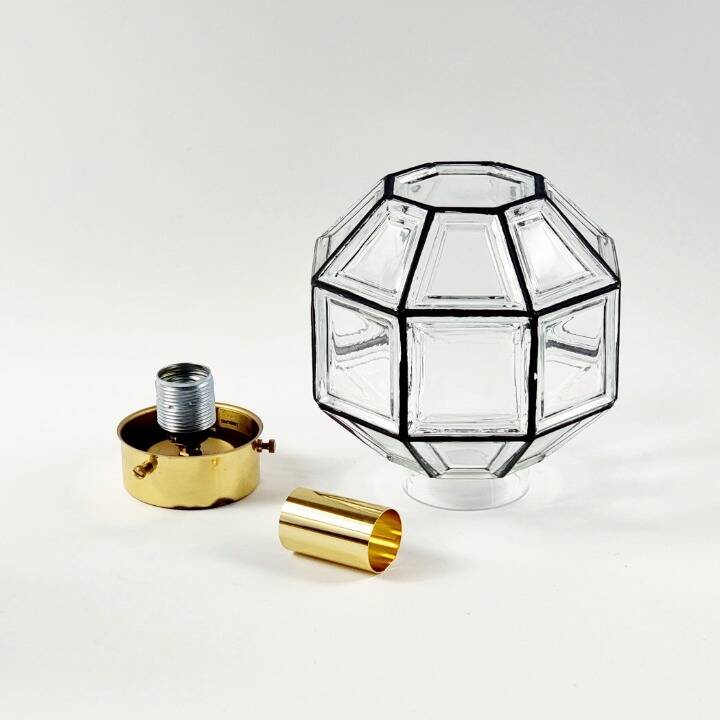 Mid-Century Glass Flush Mount/Ceiling Light from Limburg, Germany, 1960s