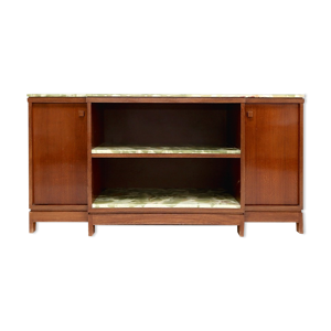 Buffet en bois et marbre onyx par