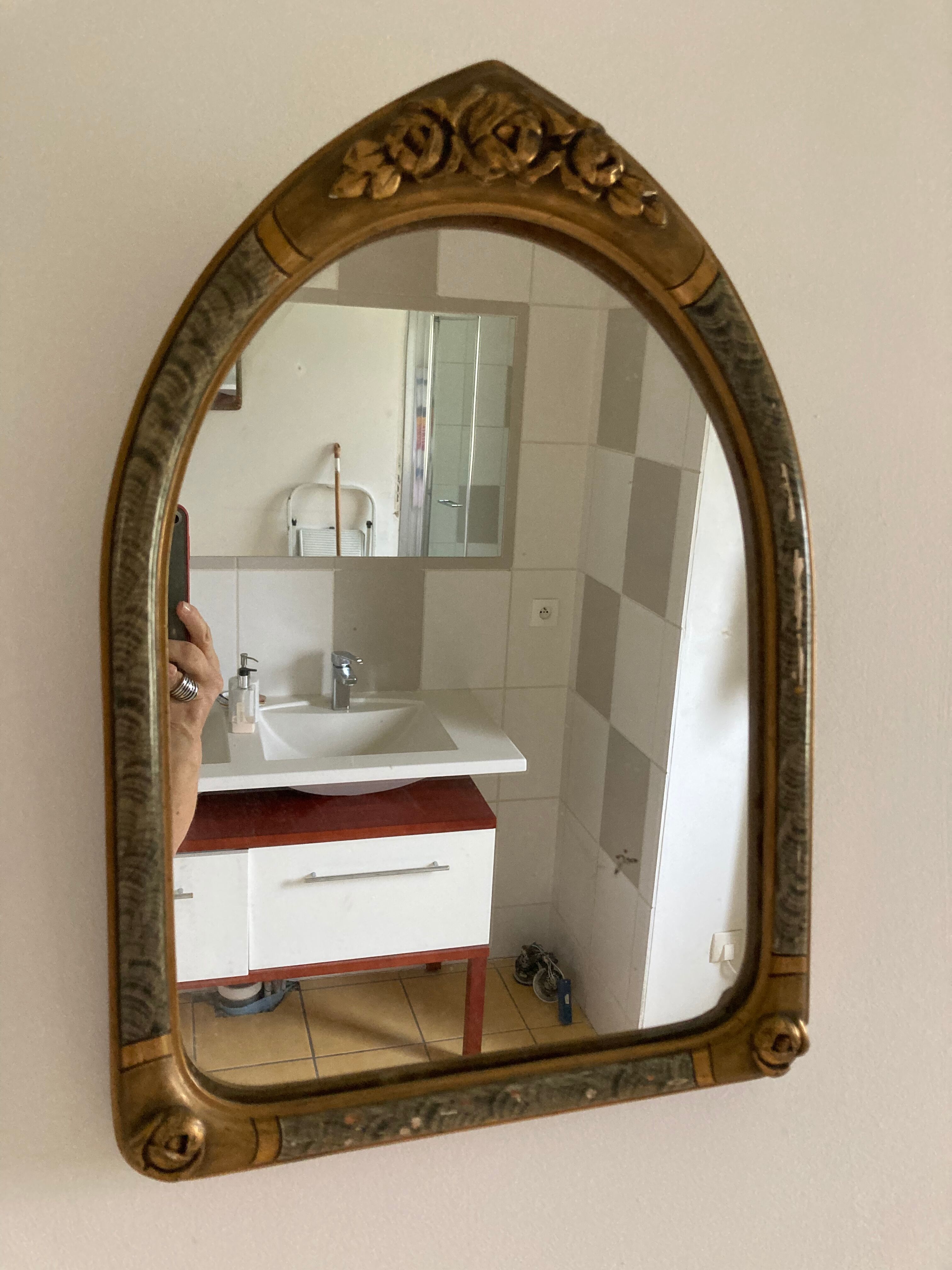 Small art deco mirror 33x46cm