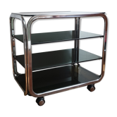Serves Bauhaus vintage smoked glass chrome 70s