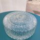 Round cast glass ceiling lamp