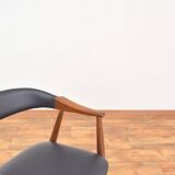 Mid-Century Danish Teak & Leather Armchair by Th. Harlev for Farstrup Møbler, 1950s