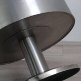 Large brushed metal plant pot holder 1970