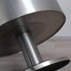 Large brushed metal plant pot holder 1970
