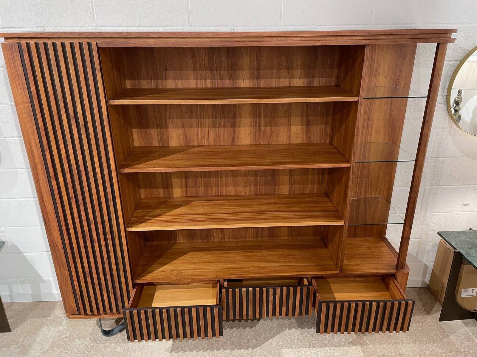 Wooden and Metal Bookcase