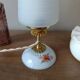 upcycled table lamp | white glass, vintage charm