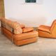 De Sede DS-85 daybed and lounge chair in cognac leather, 1960s