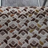 Set of 4 chrome and velvet chairs