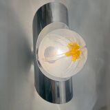 Chrome Murano Glass Sconces by Mazzega Set of 2