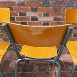 6 vintage school chairs