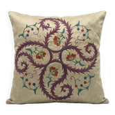 Vintage embroidered cushion cover 46x46 cm