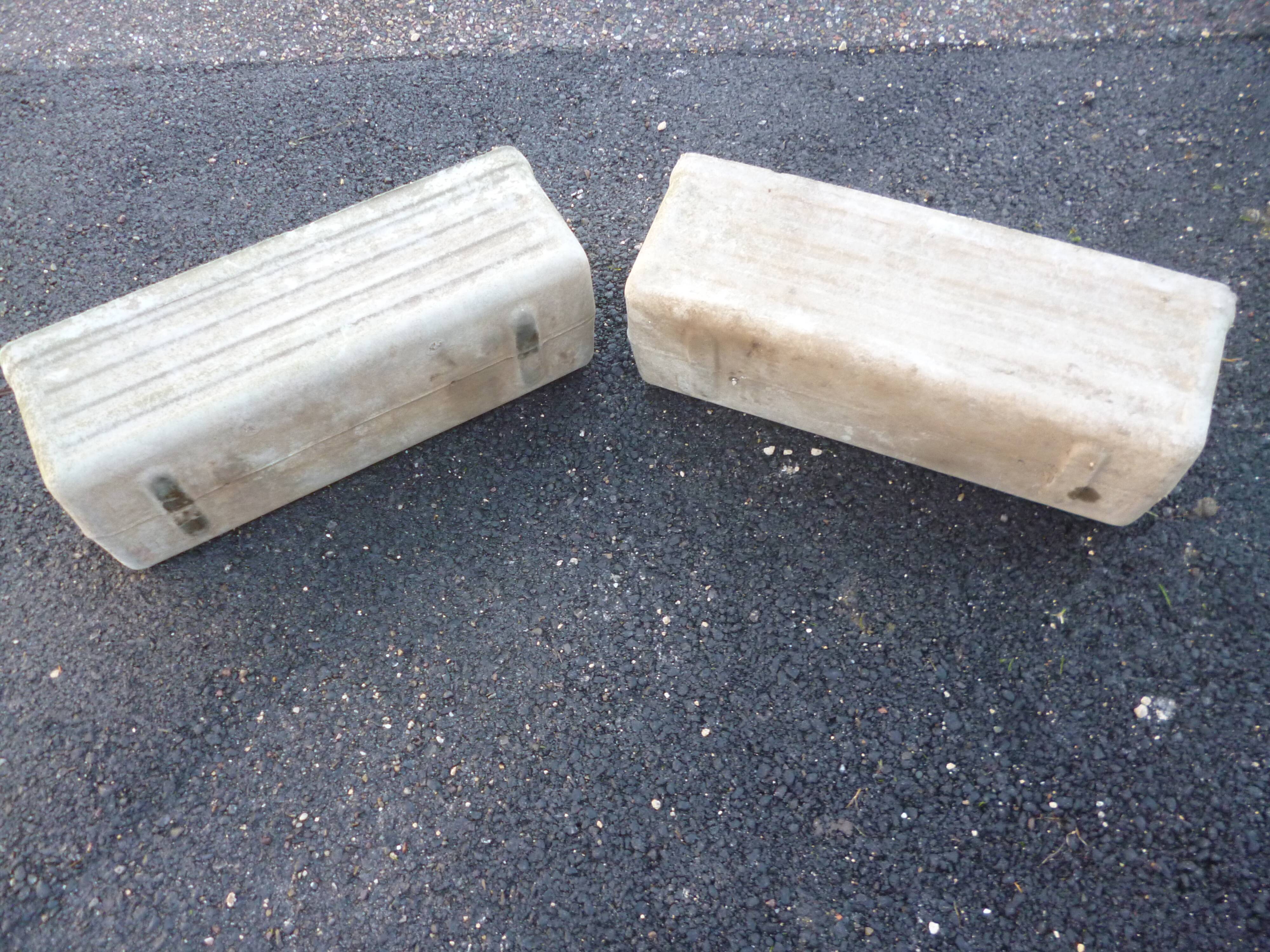 Pair of fiber cement gardeners