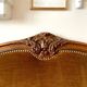Bench, roller daybed in chiseled wood and ocher velvet, mid-19th century
