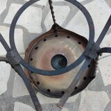 Side table in painted and enamelled tole