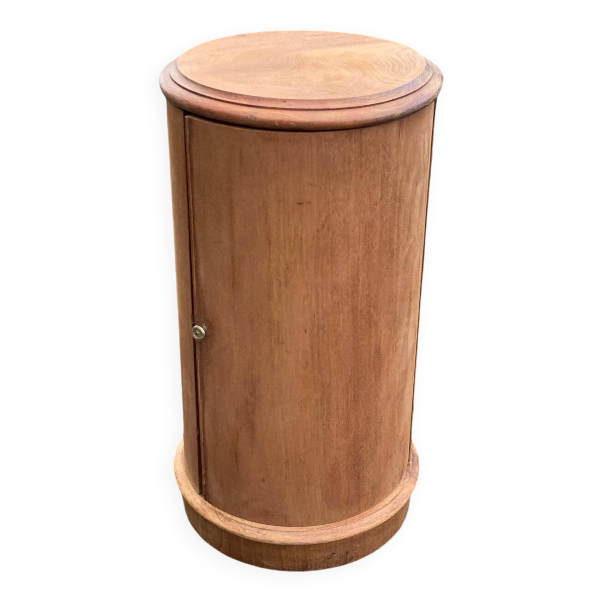 Somno bedside table renovated in solid raw mahogany wood