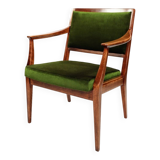 Vintage green mohair armchair eclectic style