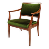 Vintage green mohair armchair eclectic style
