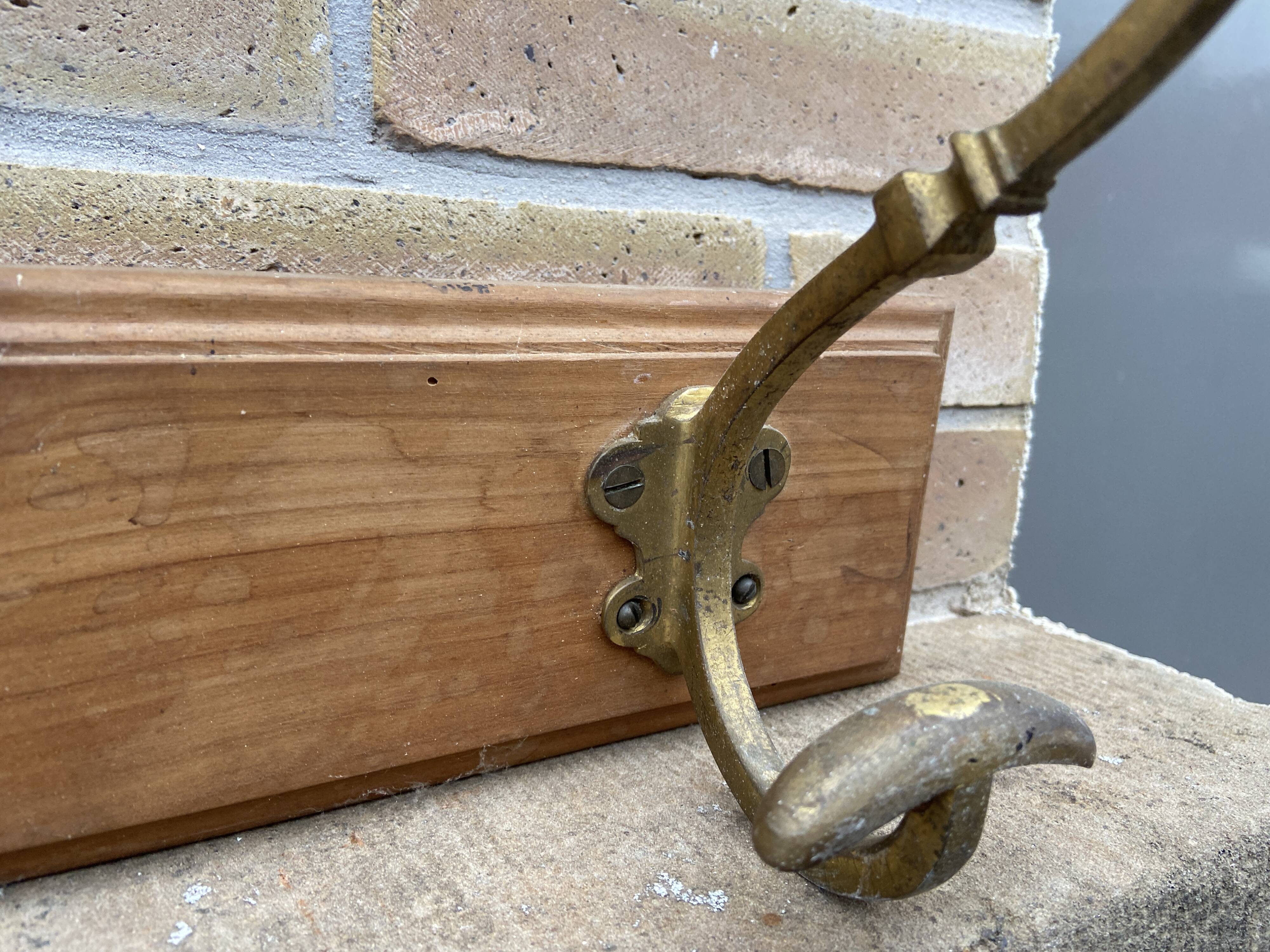 Wall coat rack vintage administrative hooks workshop